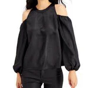 Elegant Black Cold Shoulder Top